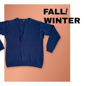 J. Crew XXS Linen Knit Sweater Navy Blue